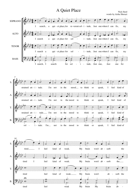 A Quiet Place for Chamber Voices