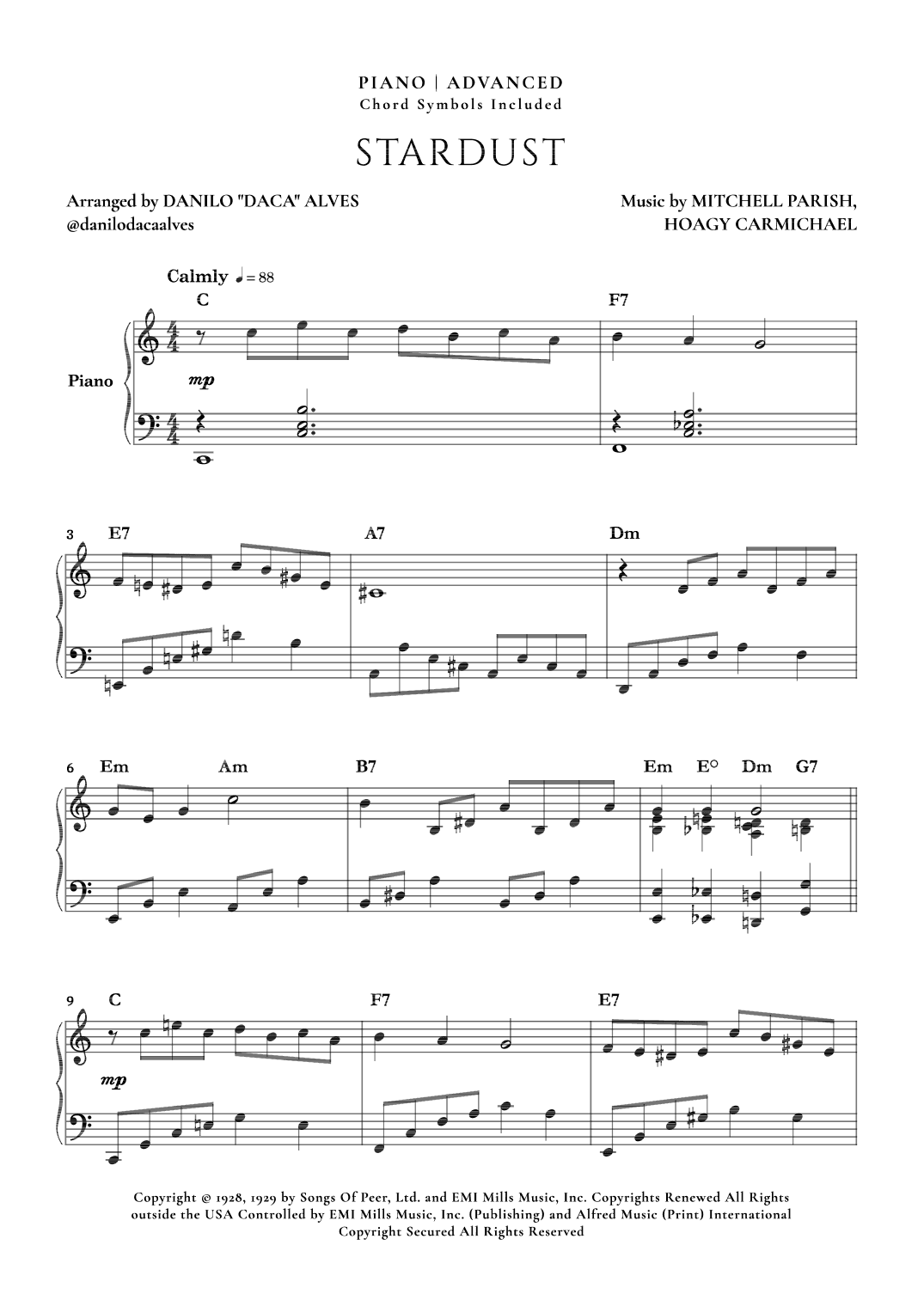 Stardust (arr. Danilo "Daca" Alves)