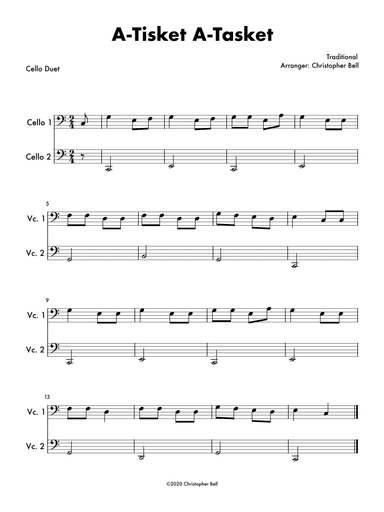 A-Tisket A-Tasket (arr. Christopher Bell)