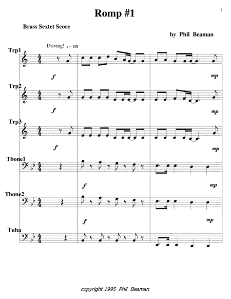 Romp #1-Brass Sextet
