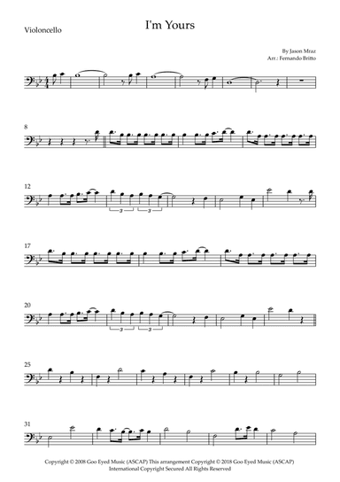 I'm Yours (arr. Fernando Britto)