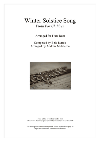 Winter Solstice arranged for Flute Duet (arr. Andrew Middleton)