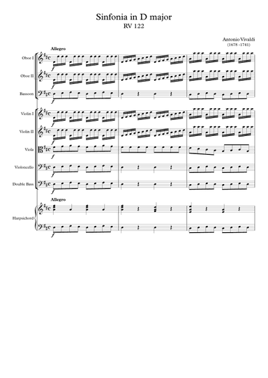 Sinfonia in D major RV 122