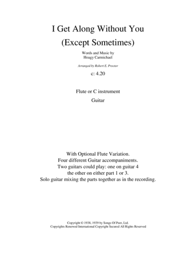 I Get Along Without You Very Well (except Sometimes) (arr. Robert E. Proctor)