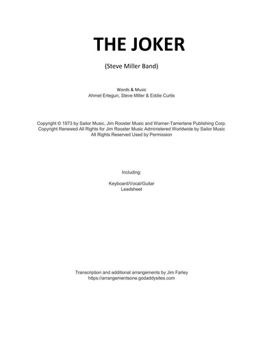 The Joker (arr. Jim Farley)