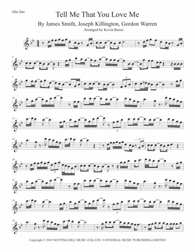 Tell Me That You Love Me (arr. Kevin Busse)