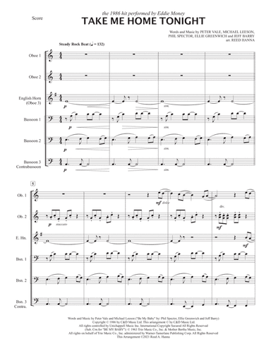 Take Me Home Tonight (arr. Reed Hanna)