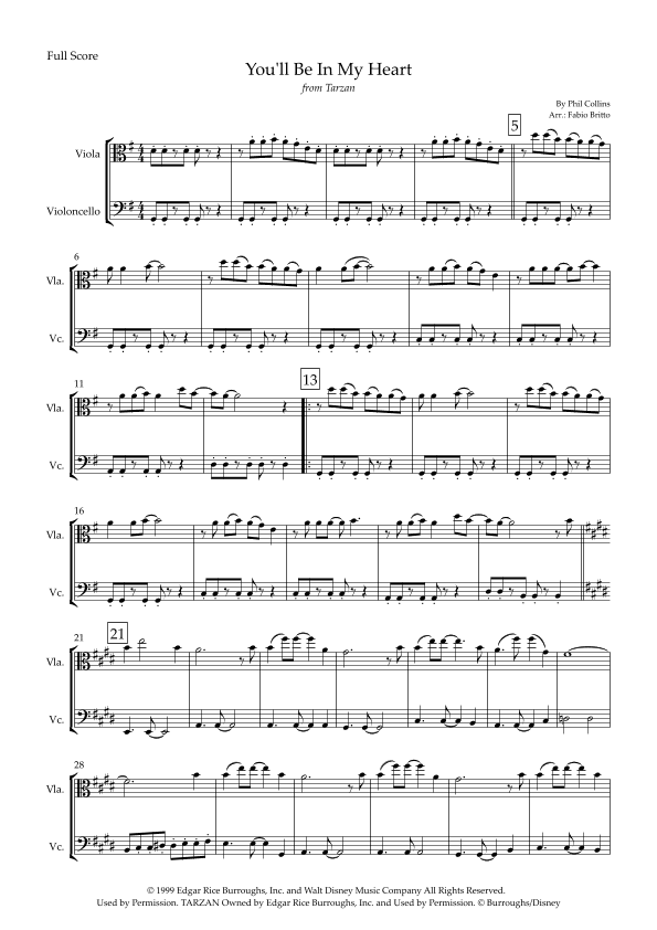 You'll Be In My Heart (arr. Fabio Britto)