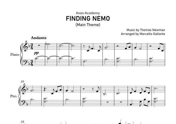 Nemo Egg (main Title) (arr. Marcello Gallante)