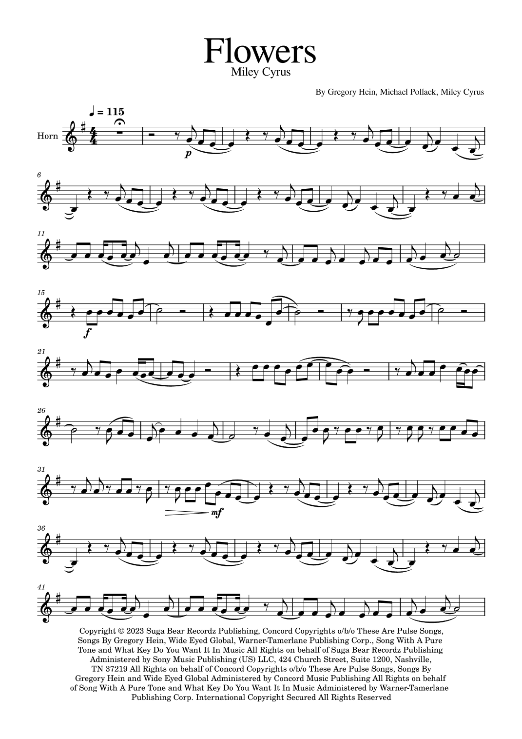 Flowers (arr. Golden Skull Editions)