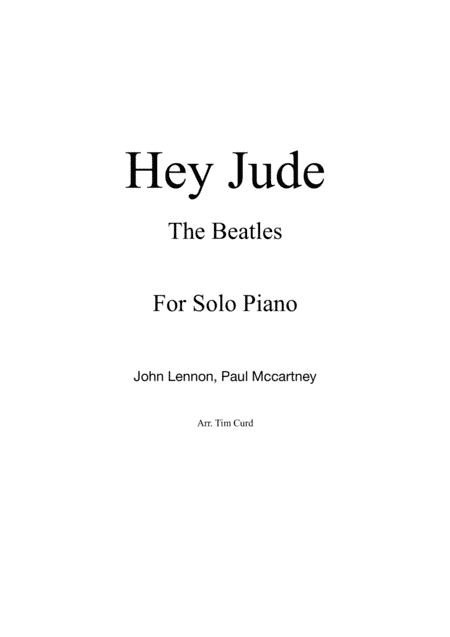 Hey Jude (arr. Tim Curd)