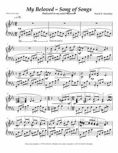 My Beloved - Song of Songs