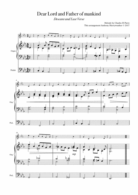 Dear Lord and Father of mankind - Descant and Last Verse