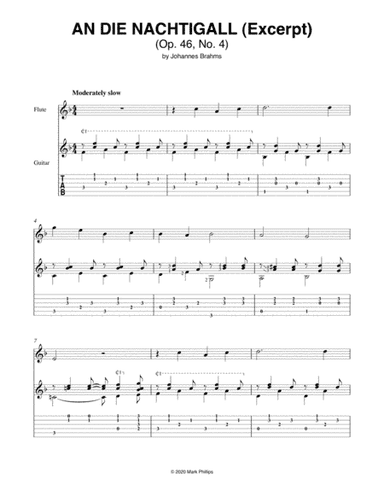 An die Nachtigall (Excerpt) (arr. Mark Phillips)