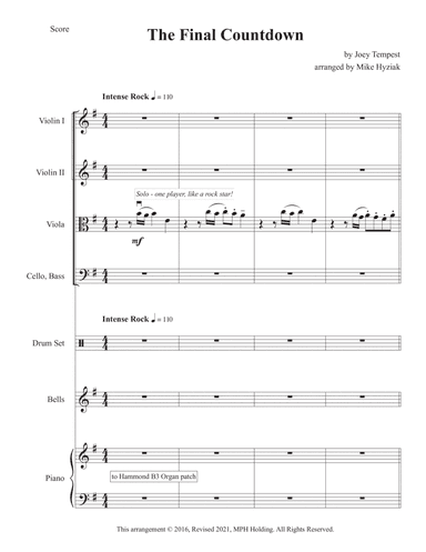 Final Countdown (arr. Mike Hyziak)