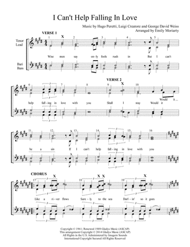 Can't Help Falling In Love (arr. Emily Moriarty)