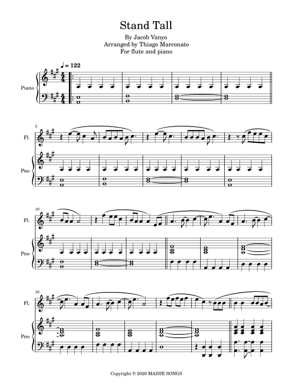 Stand Tall (arr. Thiago Marconato)