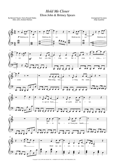 Hold Me Closer (arr. Antje Günther)