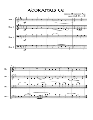 Adoramus te (arr. D. Jewell)