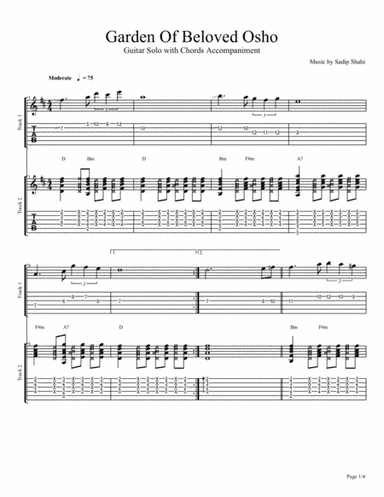 Garden Of Beloved Osho (II Part with chords & Percussion)