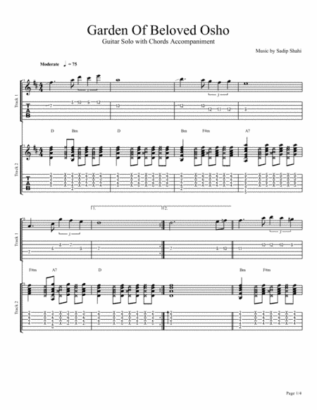 Garden Of Beloved Osho (II Part with chords & Percussion)