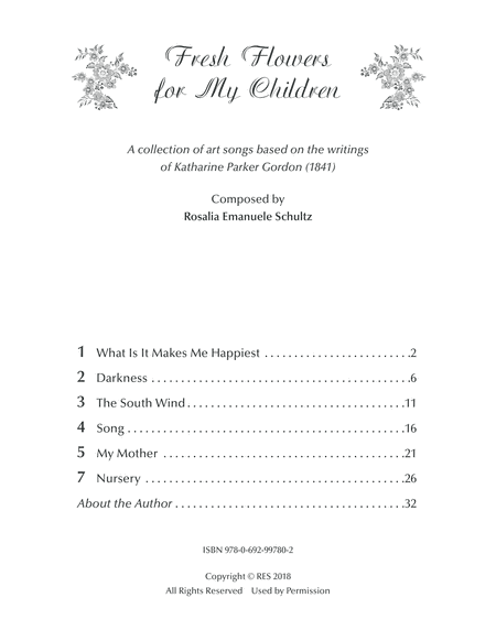 Fresh Flowers For My Children - Six Vocal Art Songs