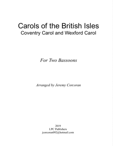 Carols of the British Isles For Two Bassoons (arr. Jeremy Corcoran)