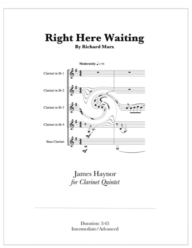 Right Here Waiting (arr. James Haynor)