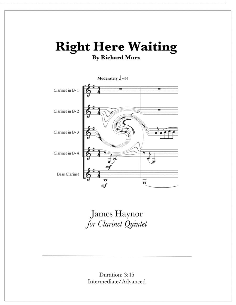 Right Here Waiting (arr. James Haynor)