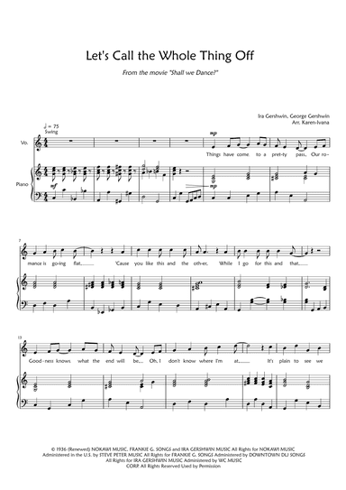 Let's Call The Whole Thing Off (arr. Karen Ivana)