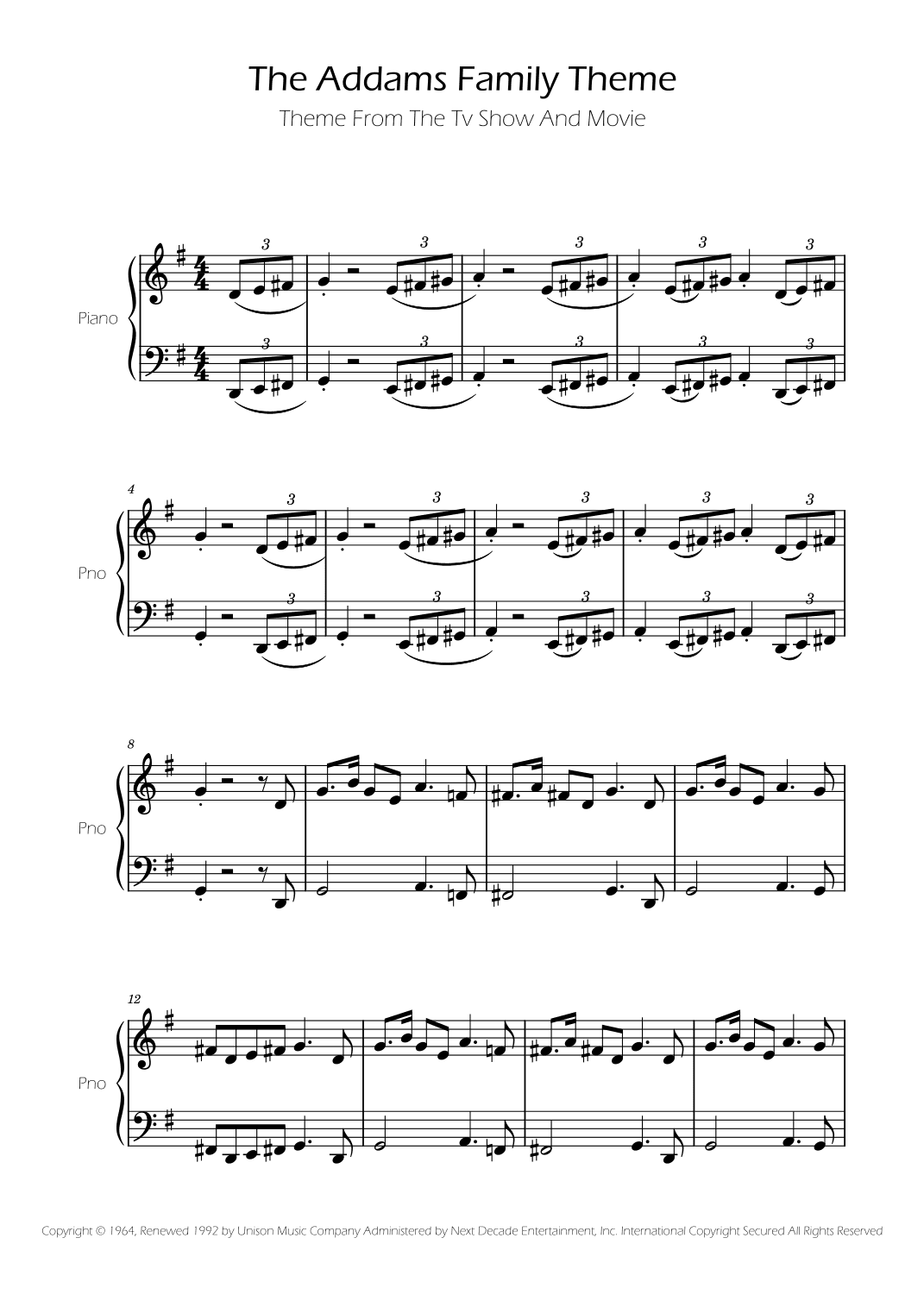 Addams Family Theme (arr. Ygor Nunes)
