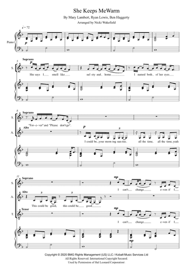She Keeps Me Warm (arr. arranged for the Pink Singers by Nikki Wakefield)