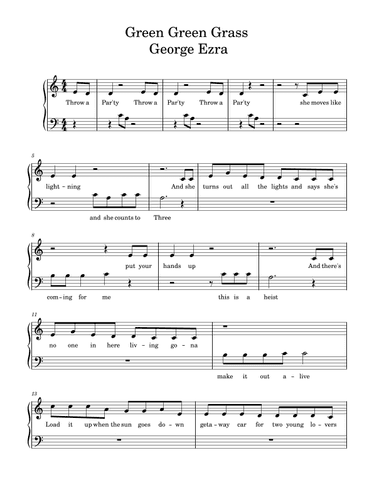 Green Green Grass (arr. Gillian McCoy)
