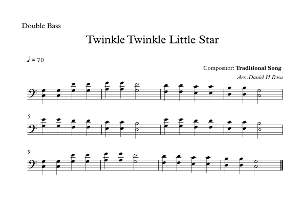 Twinkle Twinkle Little Star (arr. Daniel Rosa)