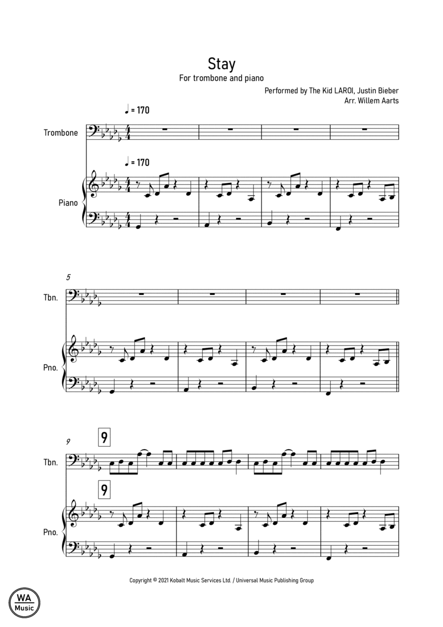Stay (arr. Willem Aarts)