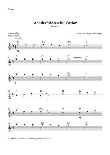 Wonderful, Merciful Savior (arr. Márcio Silva)