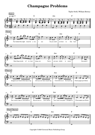 Champagne Problems (arr. Anacrusa)