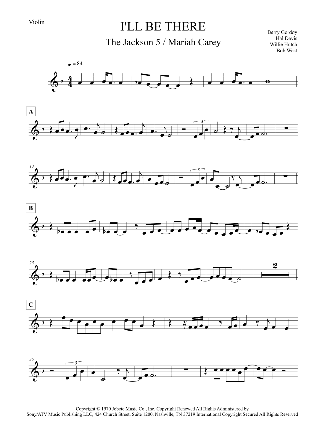 I'll Be There (arr. Leo Silva)