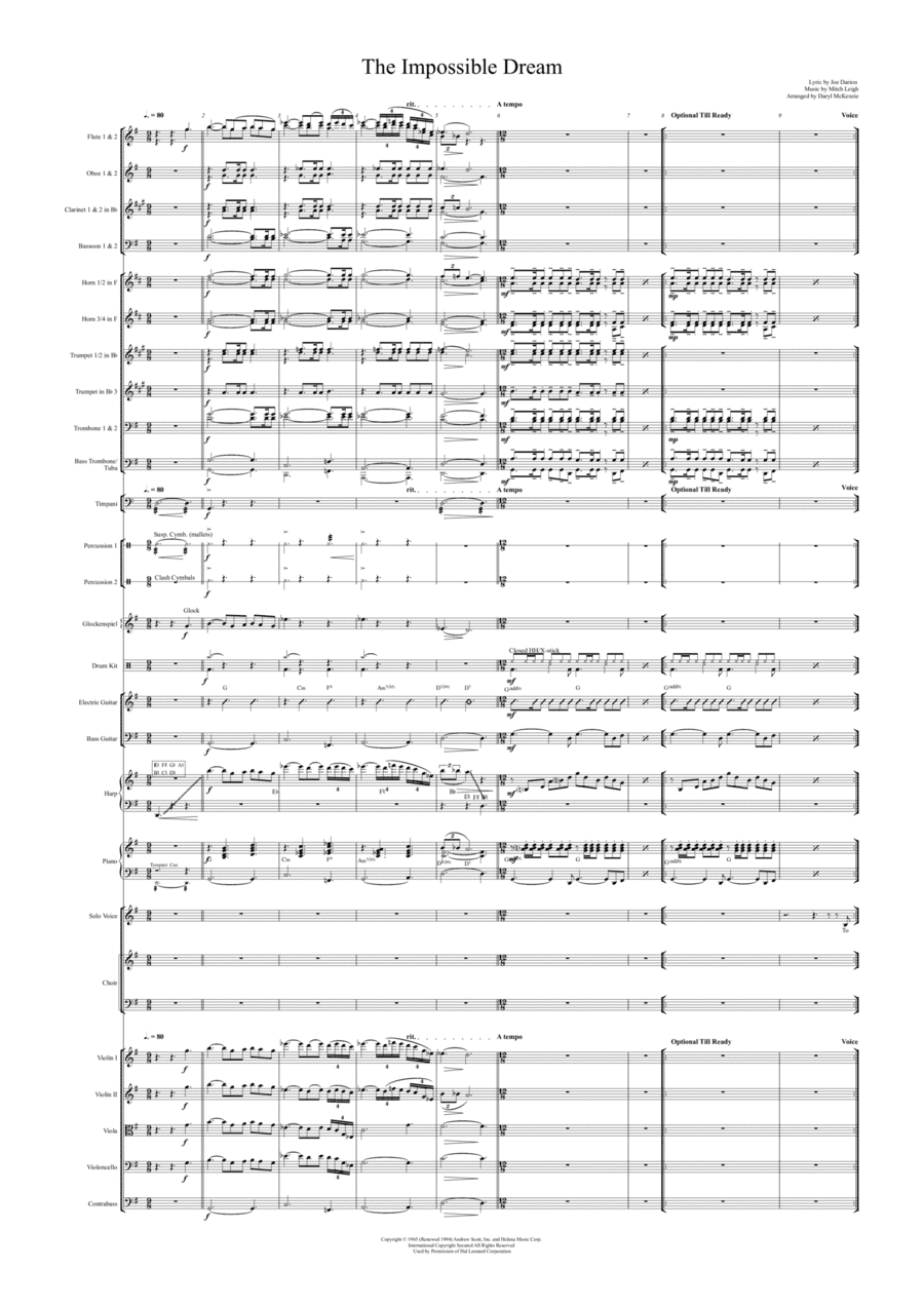 The Impossible Dream (the Quest) (arr. Daryl McKenzie)