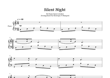 Silent Night (Stille Nacht) (arr. Henrique F Mangoni)