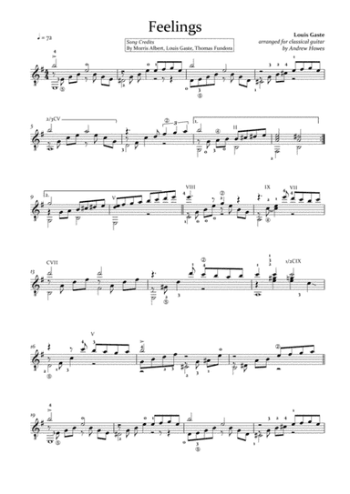 Feelings (?dime?) (arr. Andrew Howes)