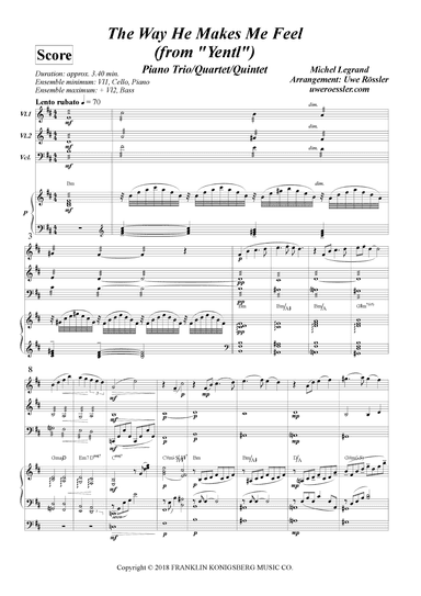 Way He Makes Me Feel (arr. Uwe Rössler Roessler Rassler)