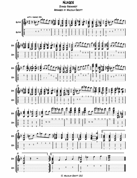 Nuages (arr. Malcolm Escott)
