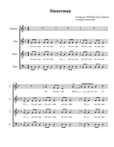 Sinnerman (arr. Janet Kidd)