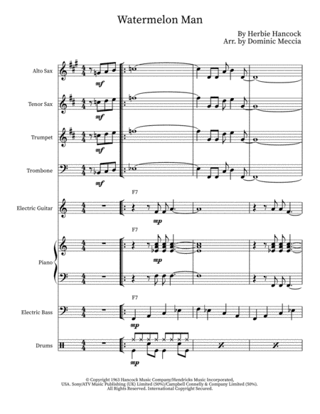 Watermelon Man (arr. Dominic Meccia)