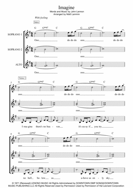 Imagine (arr. Matt Lammin)