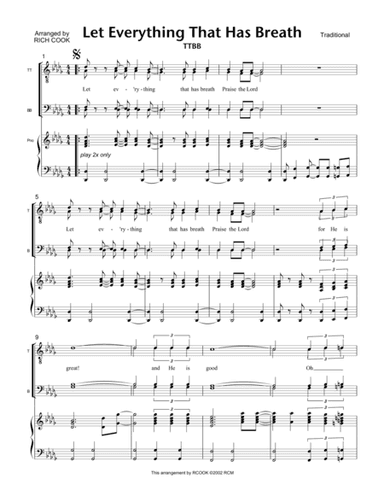 Let Everything That Hath Breath (arr. Richard Cook)