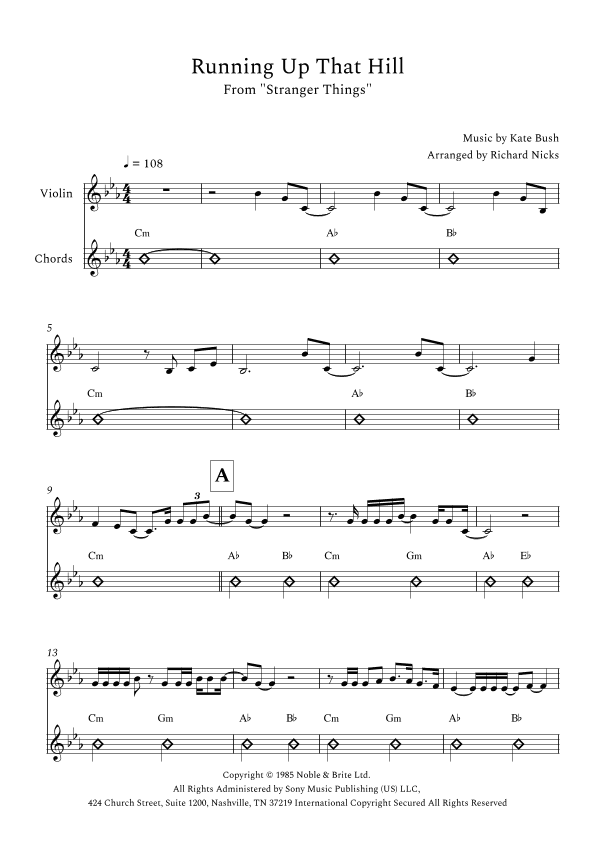 Running Up That Hill (arr. Richard Nicks)