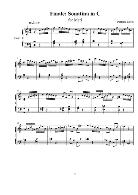Sonata Facile: III Finale