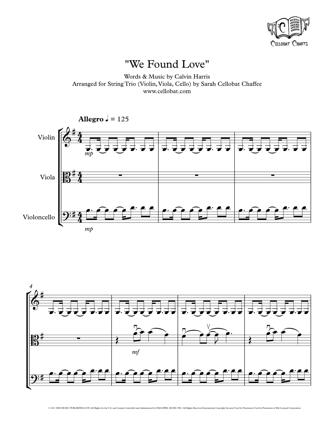 We Found Love (arr. Sarah Cellobat Chaffee)